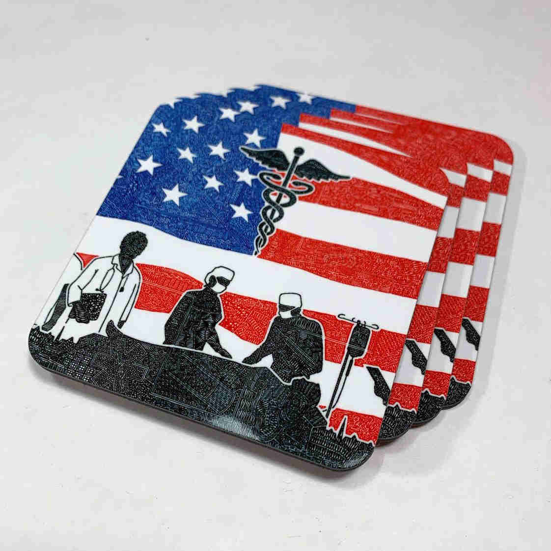 Healthcare Heroes Coasters - Tribute to Medical Professionals