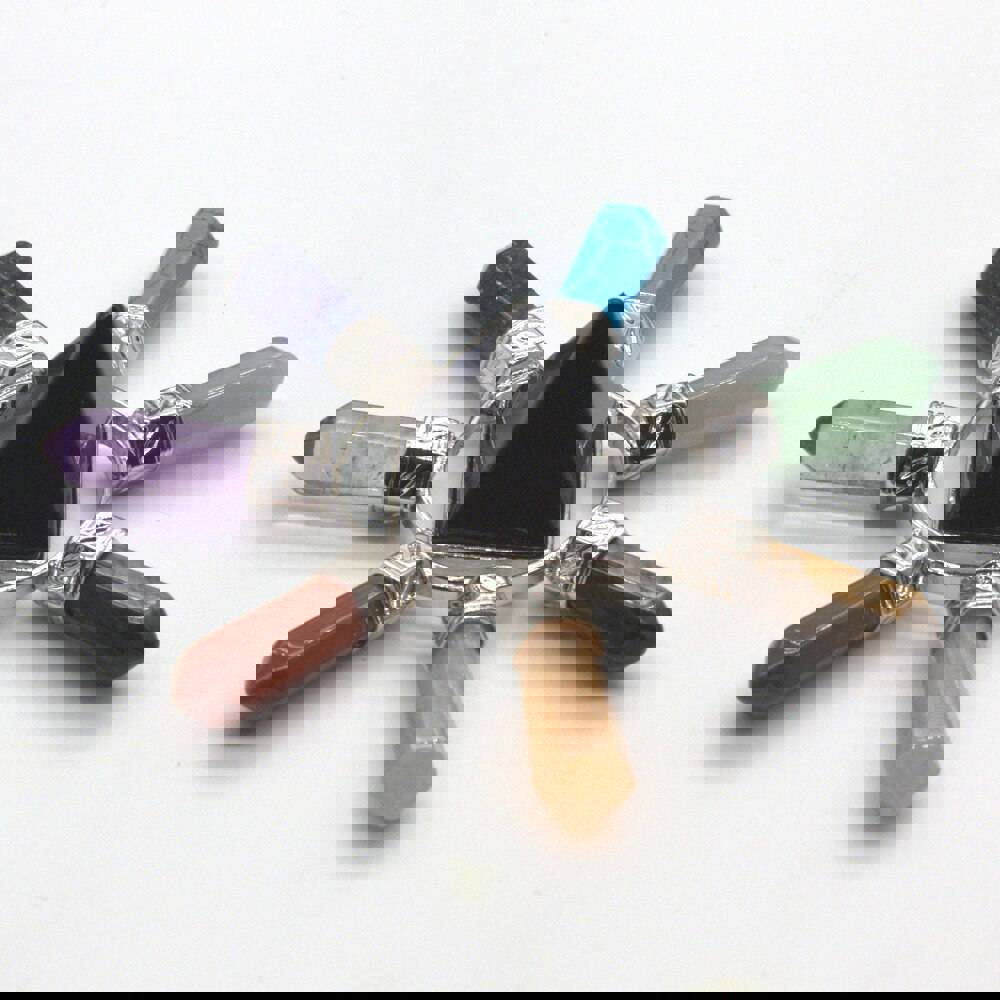 Natural Gnergy Gemstone Pyramid - Healing Reiki Crystal Quartz Stone for Chakra Energy