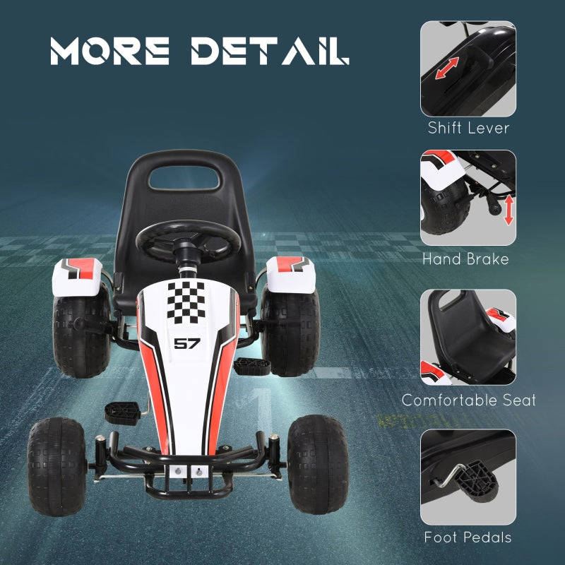Outdoor Children's Pedal Kart Ride-On Toy with Adjustable Gears & Comfort Seat