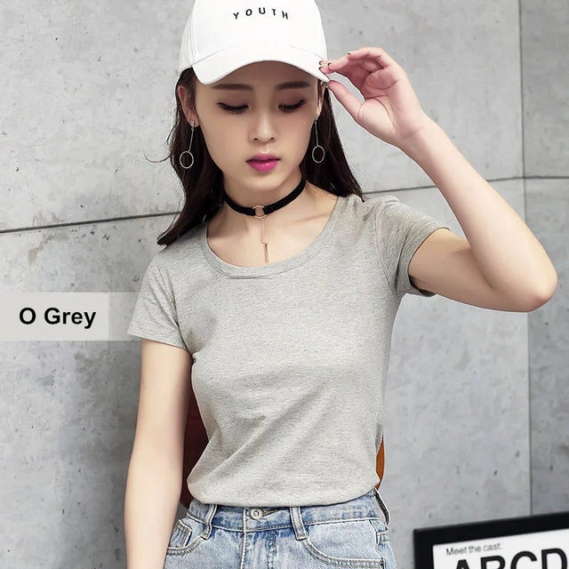 MRMT 2019 Women's 95% Cotton V-Neck T-Shirt - Slim Fit Short Sleeve Top