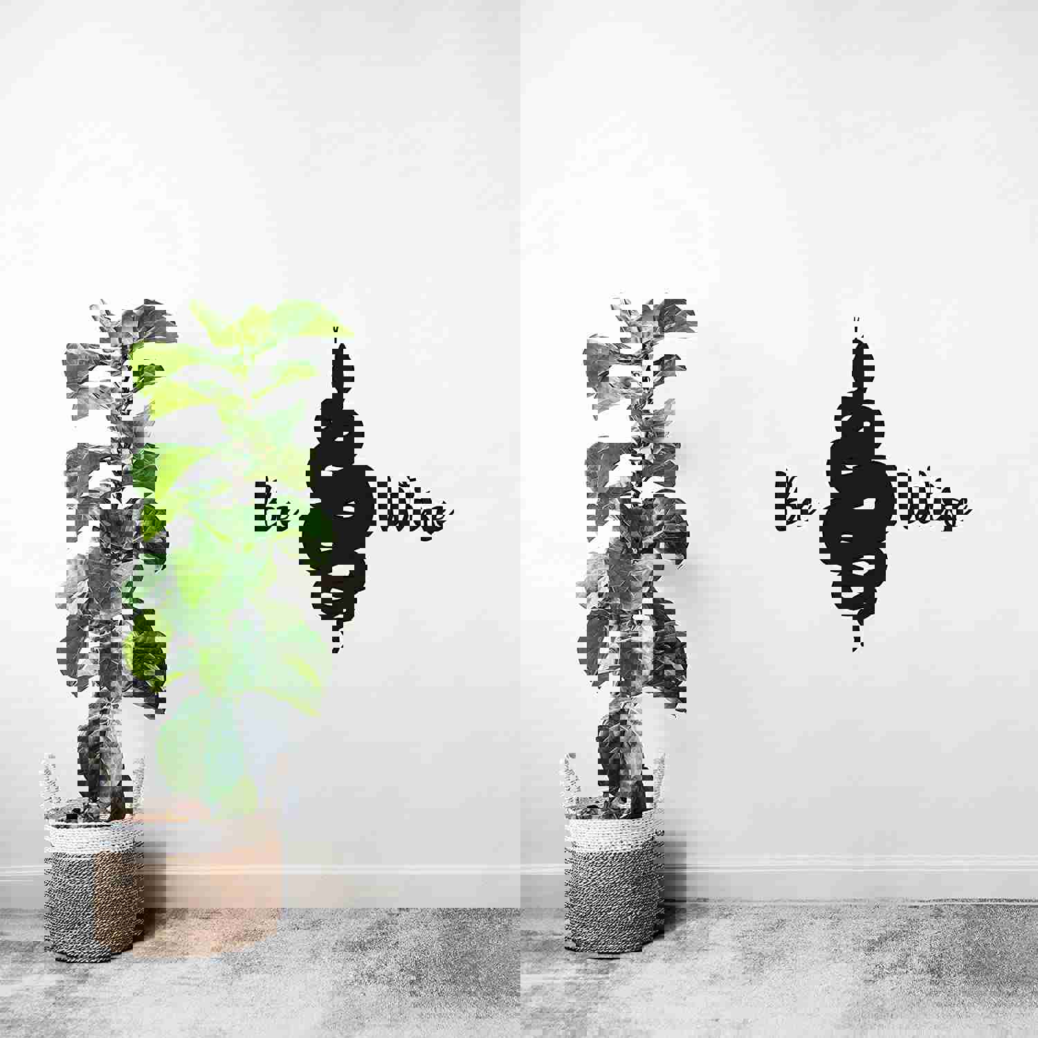 Animal Life Quote Vinyl Wall Sticker Decal - Be Wise Snake Snakes Motivation Quote