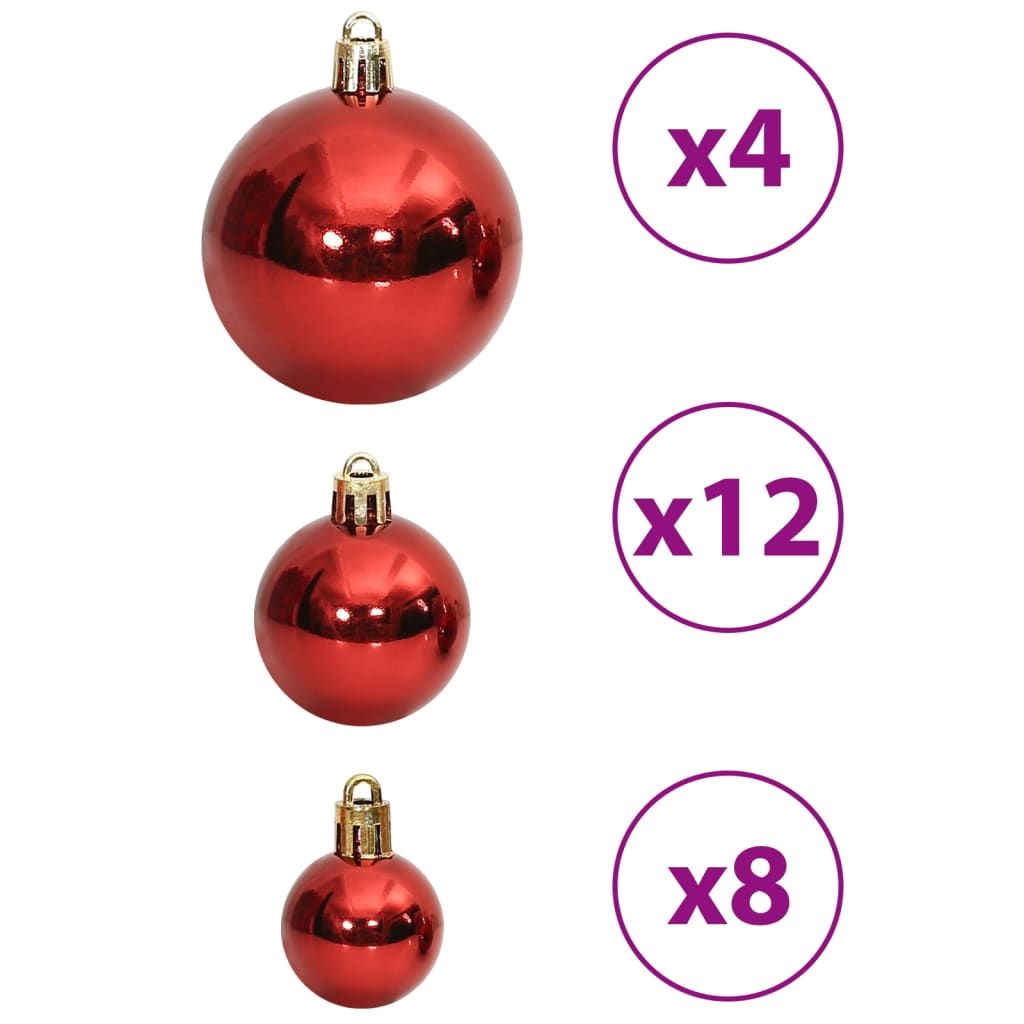 Christmas Baubles 100 pcs - Wine Red Shatterproof Ornaments