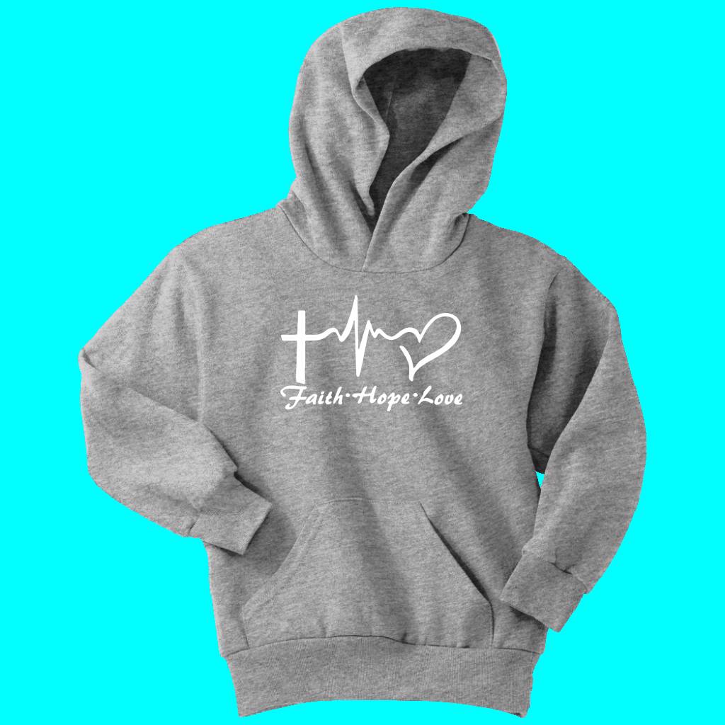 Faith, Hope, Love Youth Hoodie