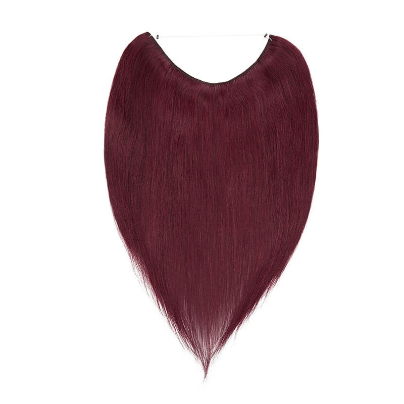 Halo Human Hair Extension Wine Red Light Volume