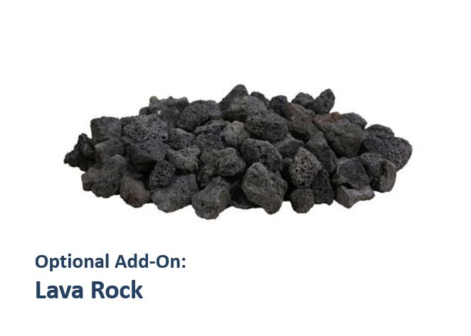 Cascade Conical Fire on Glass Water Bowl with Electronic Ignition - Free Cover (Slick Rock Concrete)