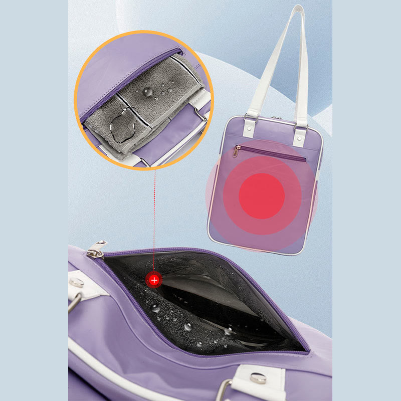 Stylish Badminton Bag for Women - Large Capacity Racket Bag with Multiple Pockets