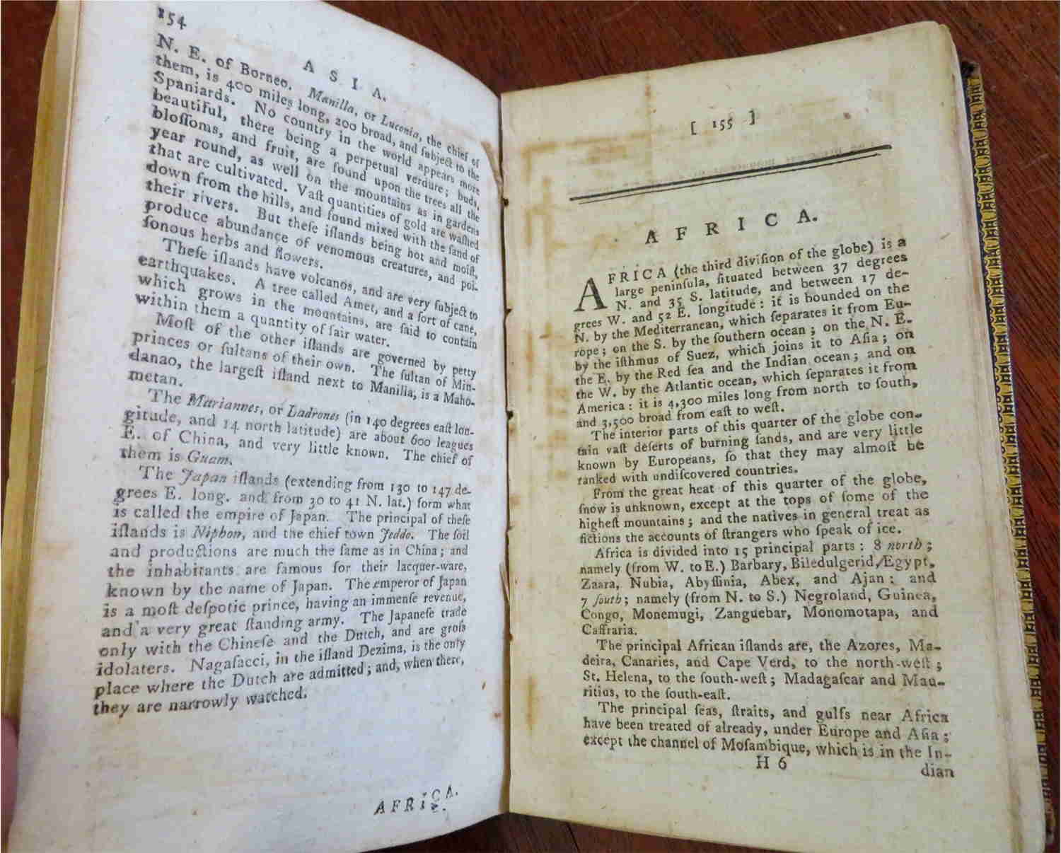 1784 Geography for Youth: World Description of America & Africa in Leather Book
