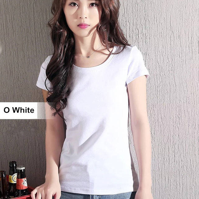 MRMT 2019 Women's 95% Cotton V-Neck T-Shirt - Slim Fit Short Sleeve Top