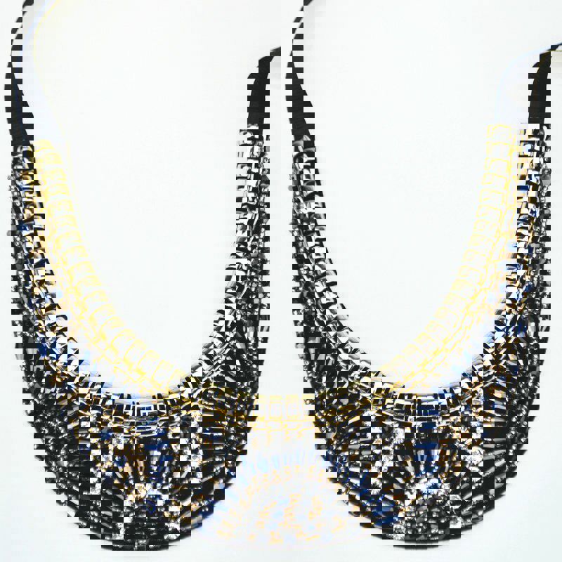 Trendy Women's Statement Crystal Collar Necklace - Handmade Geometric Choker