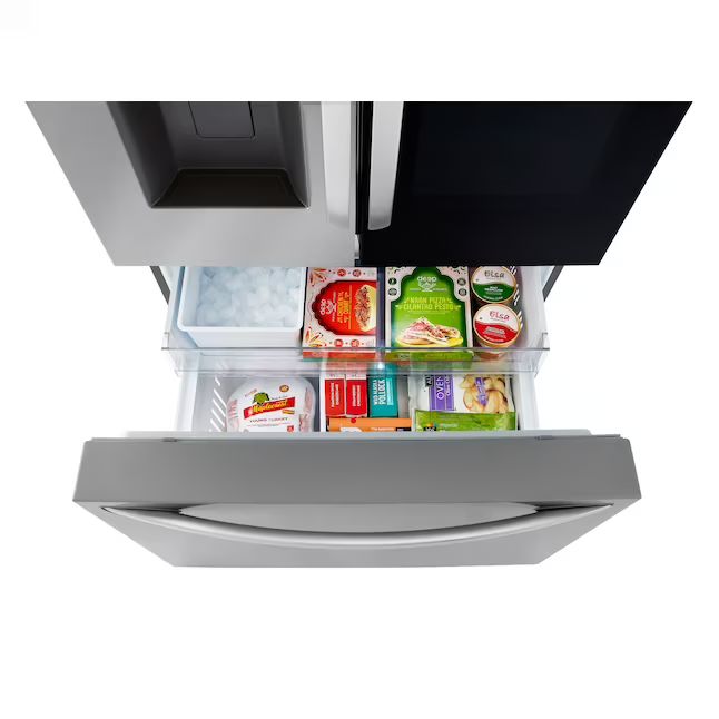 LG Counter-depth MAX InstaView 25.5-cu ft Smart French Door Refrigerator with Dual Ice Maker