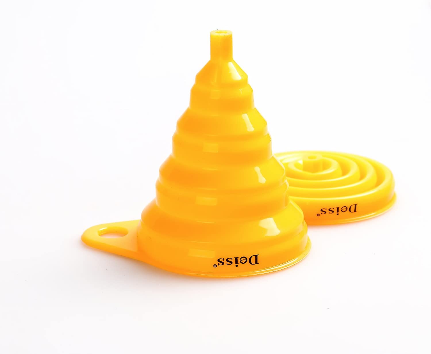 Deiss ART Ice Ball Maker Mold & Collapsible Funnel — 6 Perfect 1.8 Inch Ice Spheres in Flexible Silicone Tray