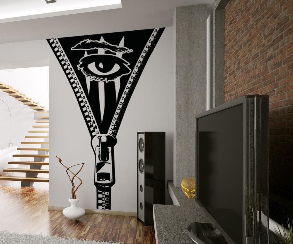 Vinyl Wall Decal Sticker Abstract Zipper Eye #OS_AA1356