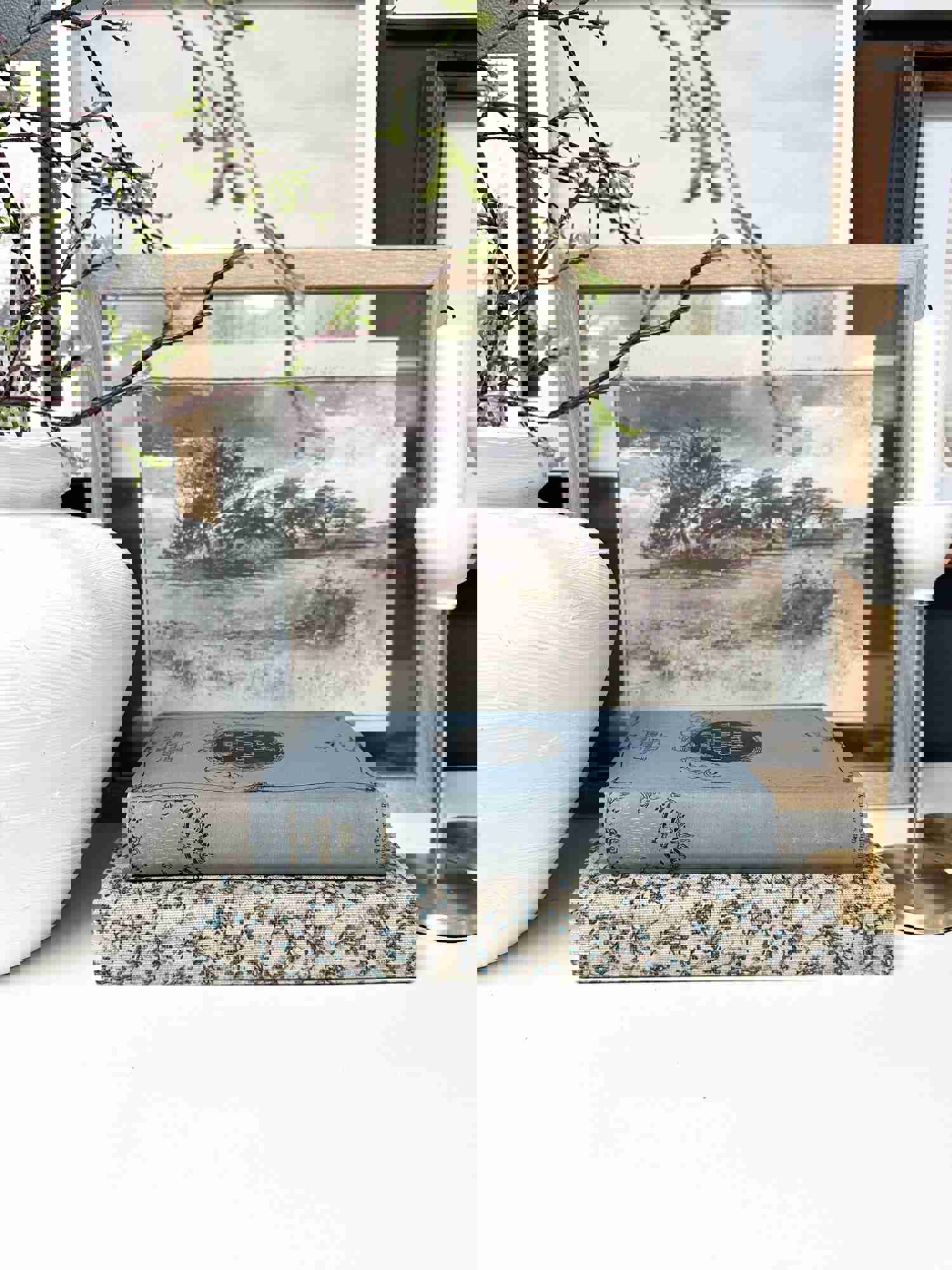 Blue Vintage Inspired Book Set for Home Decor