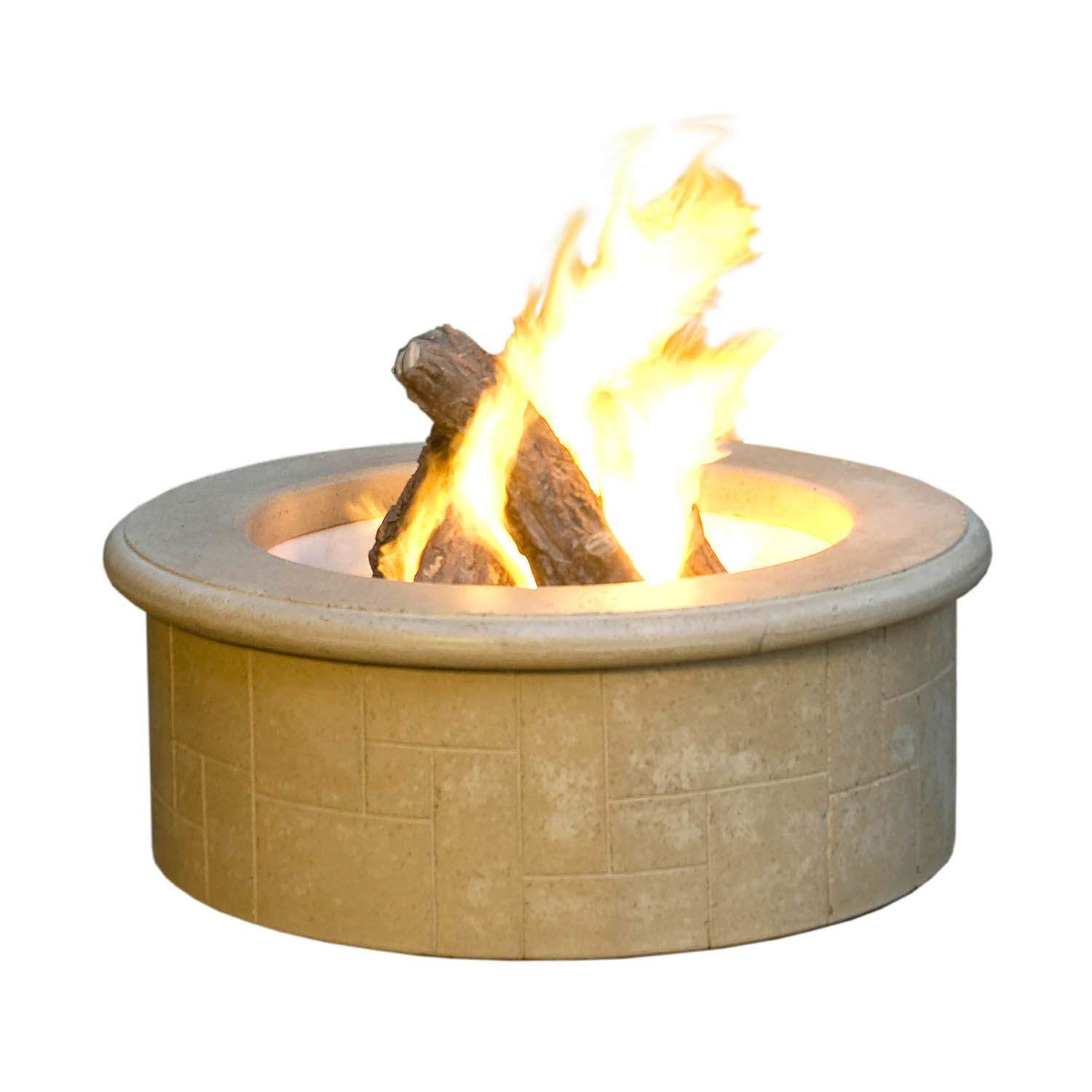 American Fyre Designs El Dorado 39-Inch Round GFRC Gas Fire Pit