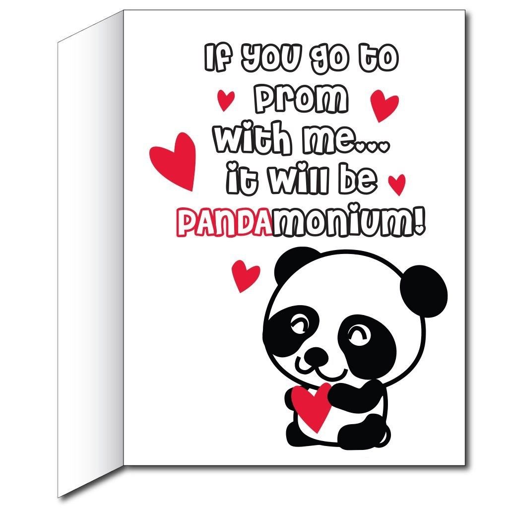 2x3 Giant PANDAmonium Promposal Greeting Card