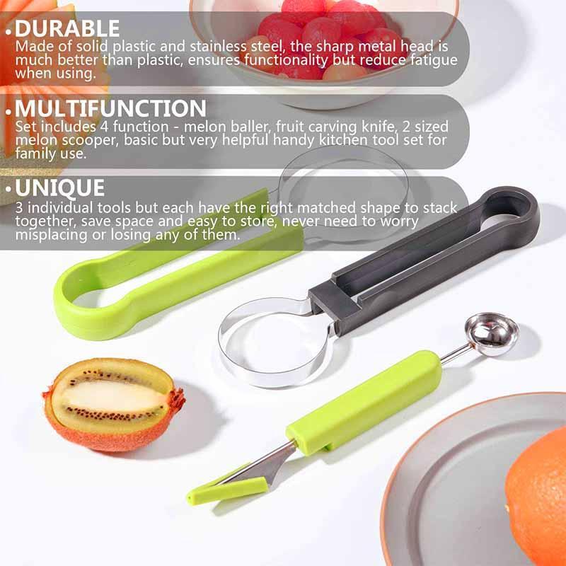 Fruit Scoop and Carving Set - Essential Kitchen Tools