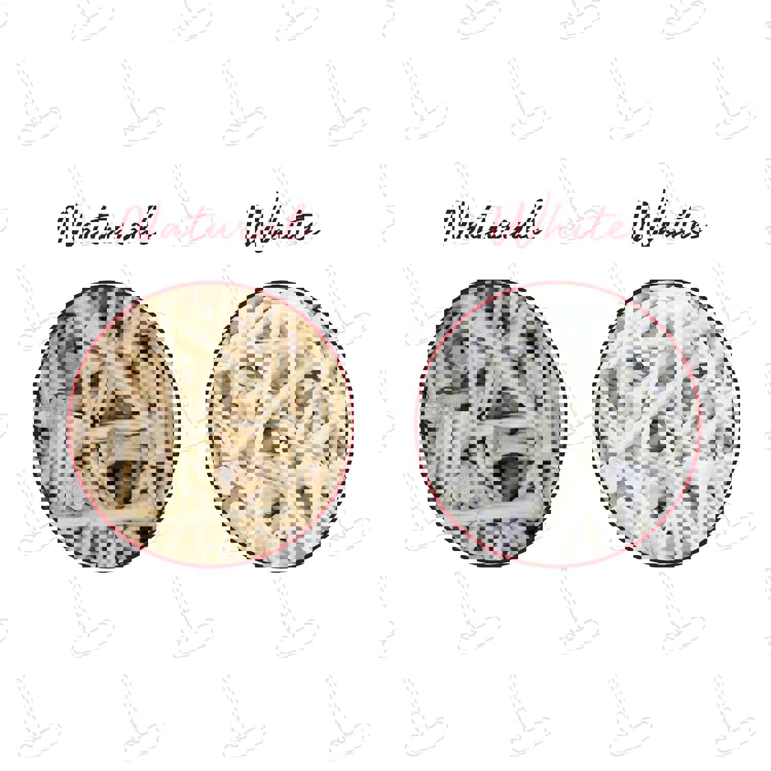 Personalized Laser Engraved Golf Tees - 2.75 Natural Wood or White