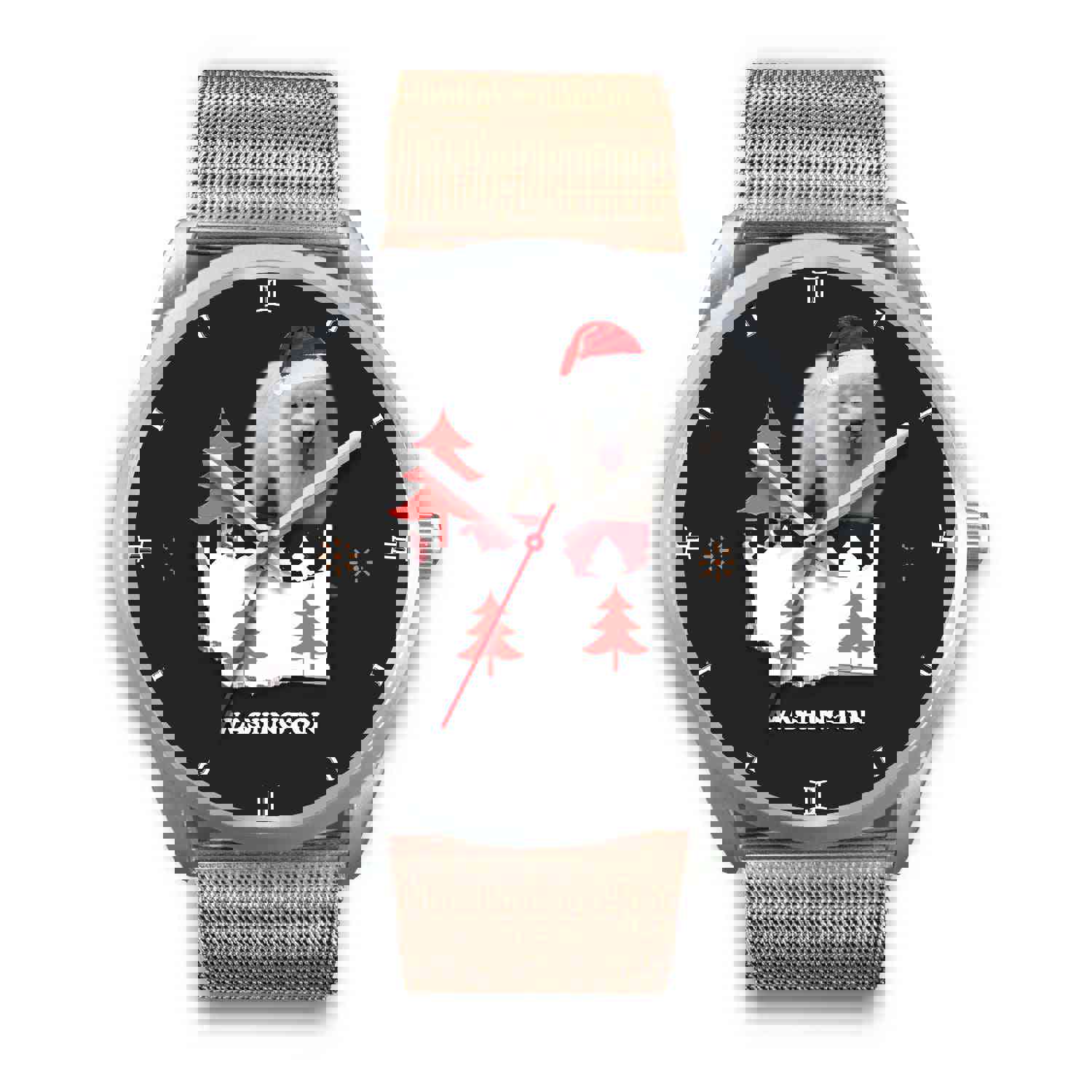 Samoyed Dog Washington Christmas Special Wrist Watch