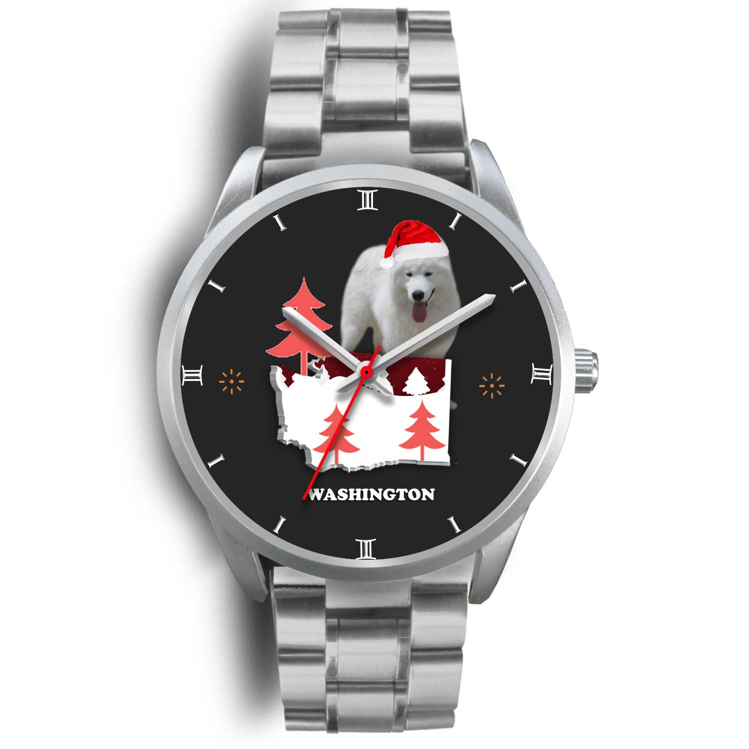 Samoyed Dog Washington Christmas Special Wrist Watch