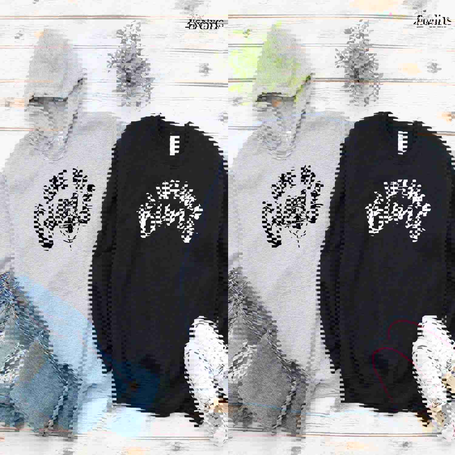 Matching Set: I Like Her Buns I Like His Guns Couples Outfit, Anniversary Gift