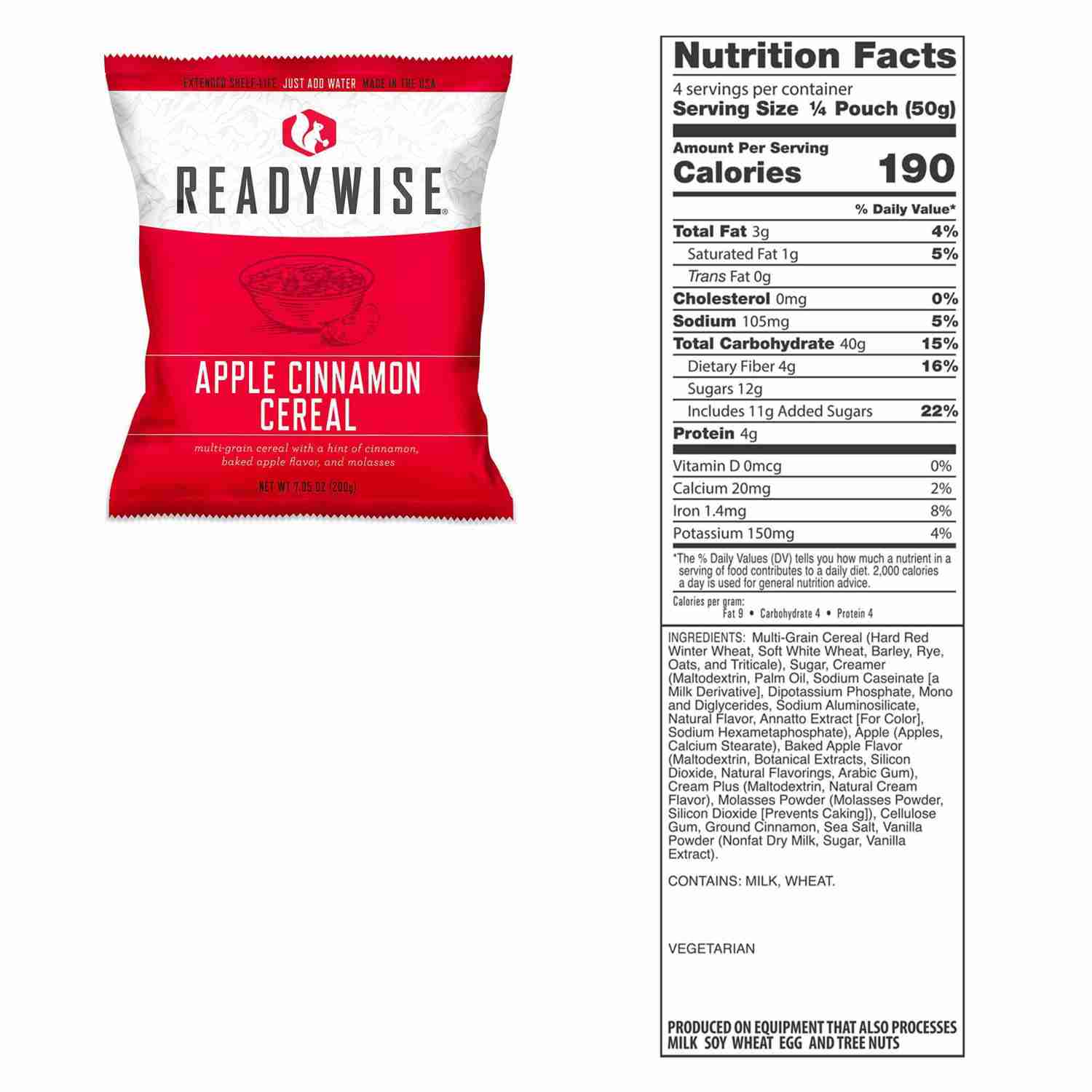 ReadyWise Food & Beverage Prepper Pack - 52 Servings Emergency Disaster Storable Food