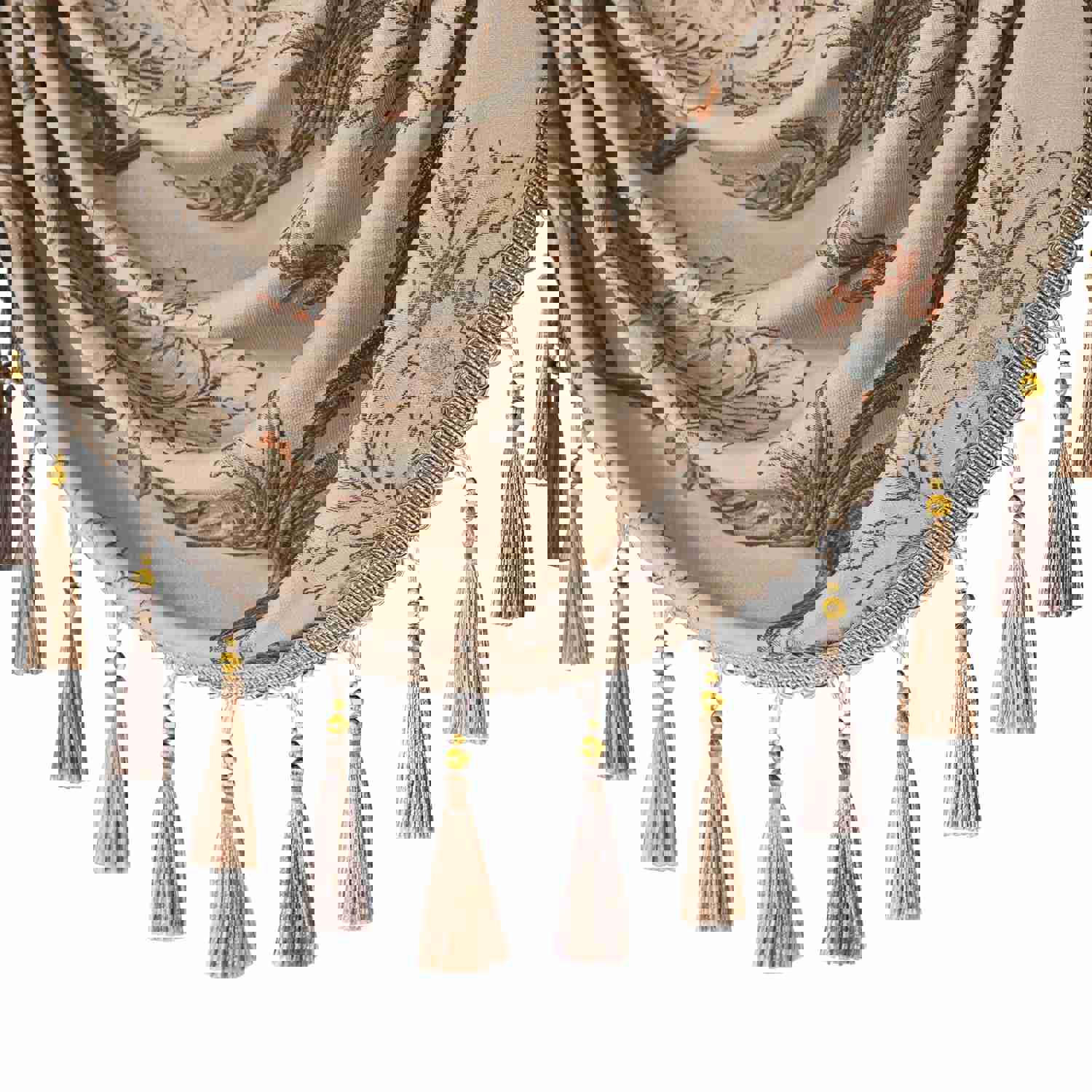 Mika Swag Valance - Elegant Window Decoration with Floral Pattern