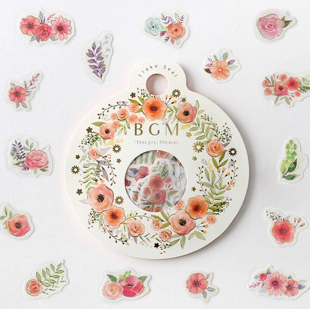 BGM Decorative Paper Stickers - Flowers