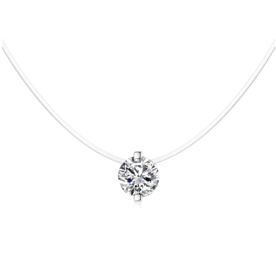 The Selena Round Necklace - 925 Sterling Silver with CZ