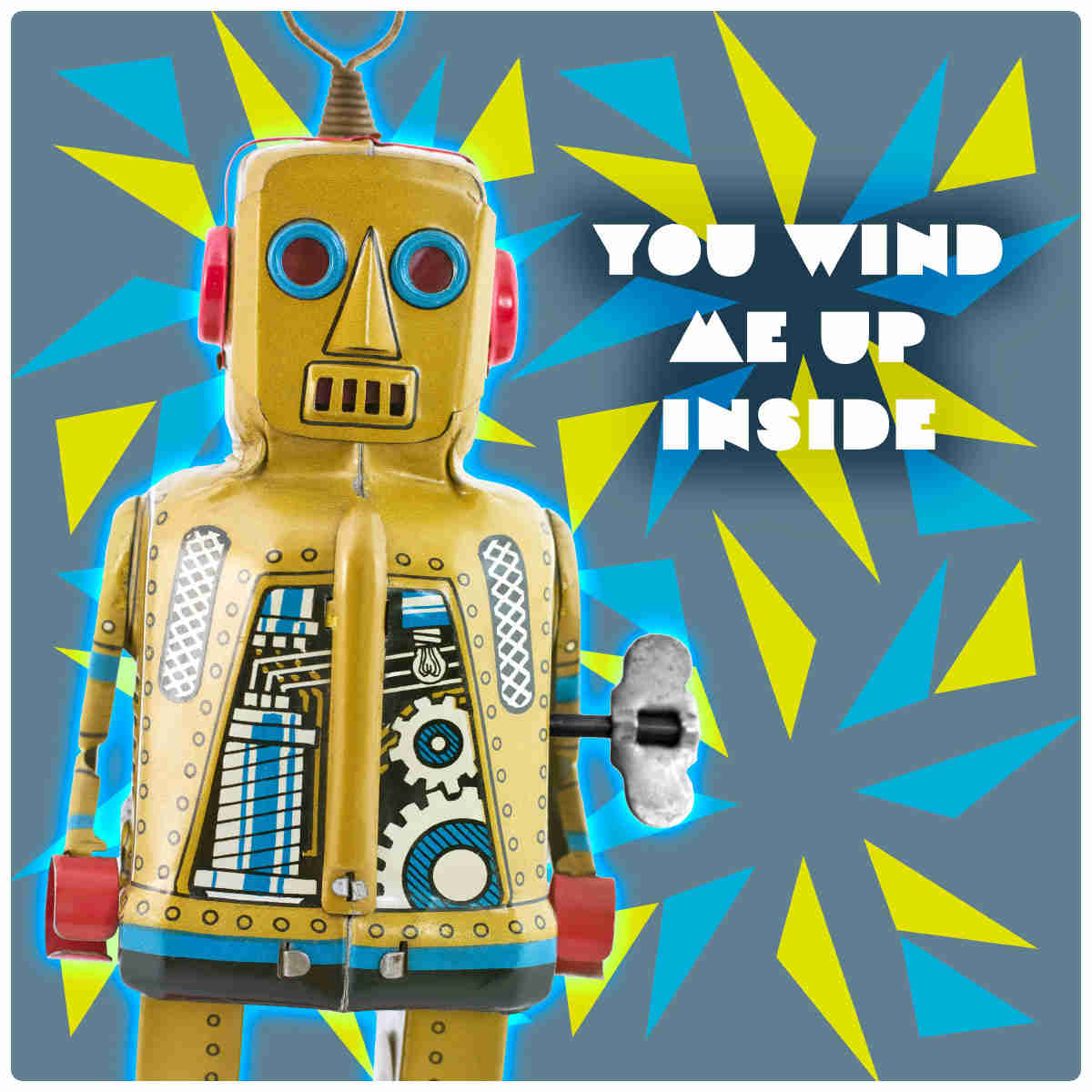 You Wind Me Up Toy Robot Wall Decal