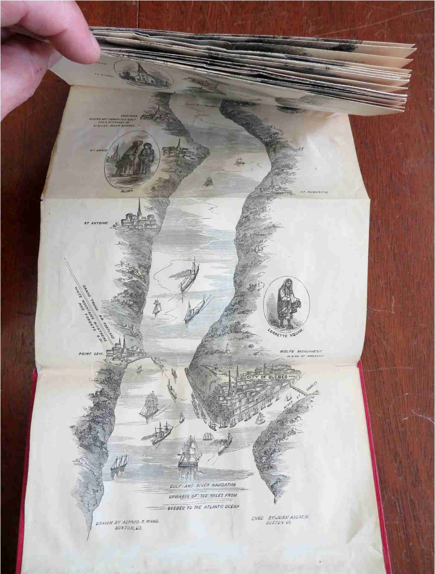 Hunters Panoramic Guide from Niagara Falls to Quebec 1857 Illustrated Book