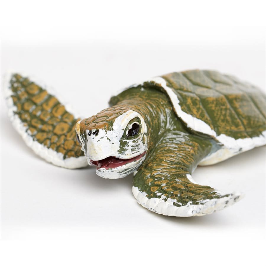 Kemps Ridley Sea Turtle Baby Toy - Hand-Painted Figurine