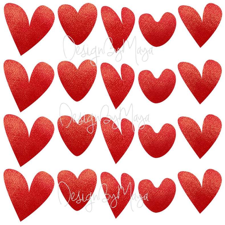 Cute Baby Girl Hearts - Fabric Nursery Wall Art Decals