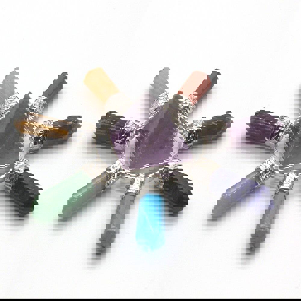 Natural Gnergy Gemstone Pyramid - Healing Reiki Crystal Quartz Stone for Chakra Energy