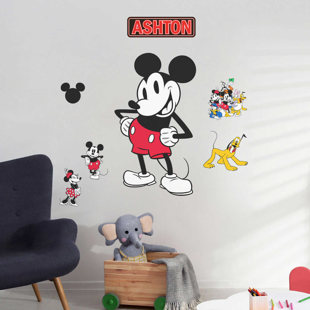 Classic Mickey Mouse Interactive Wall Decal with Augmented Reality