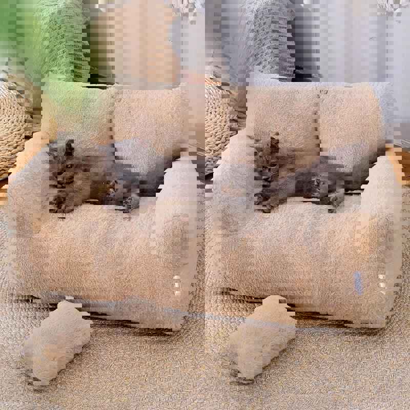Luxury Cat Bed Sofa - Winter Warm Pet Nest for Small & Medium Dogs & Cats