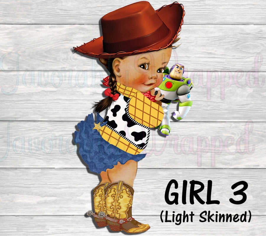 Its A Girl Baby Shower Mini Muffin Wrapper - Toy Story Themed