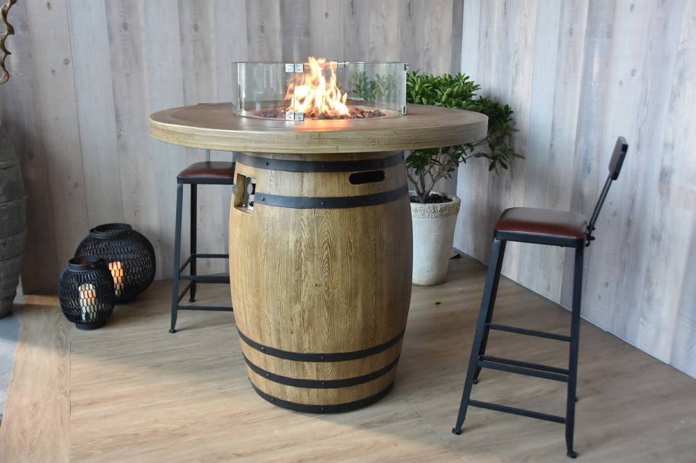 Tuscany Outdoor Reinforced Concrete Fire Pit Table - 48 Inch - Liquid Propane