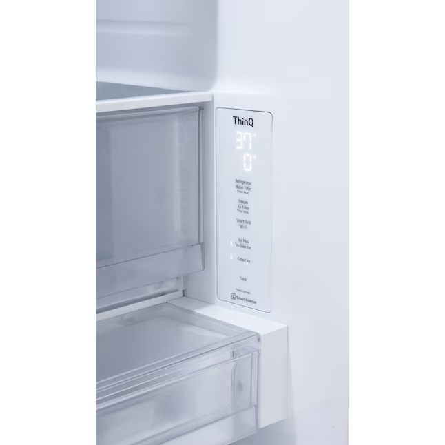 LG Counter-depth MAX InstaView 25.5-cu ft Smart French Door Refrigerator with Dual Ice Maker