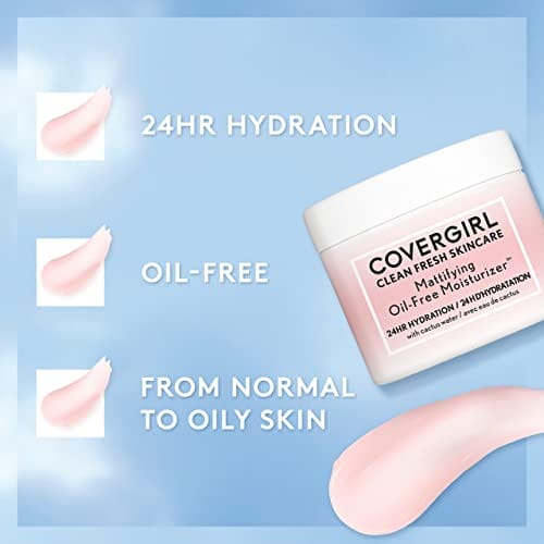 COVERGIRL Clean Fresh Skincare Mattifying Oil-Free Moisturizer, Case of 36