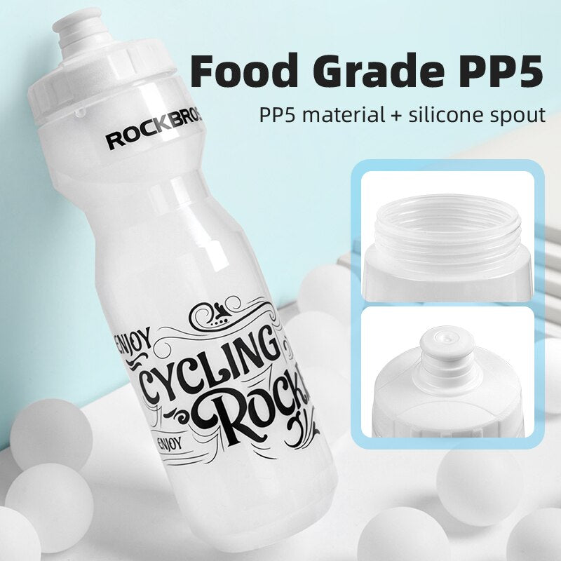 ROCKBROS Cycling Water Bottle - 750ml Large Capacity, PP5 & Silicone, Outdoor Sports Drink Bottle