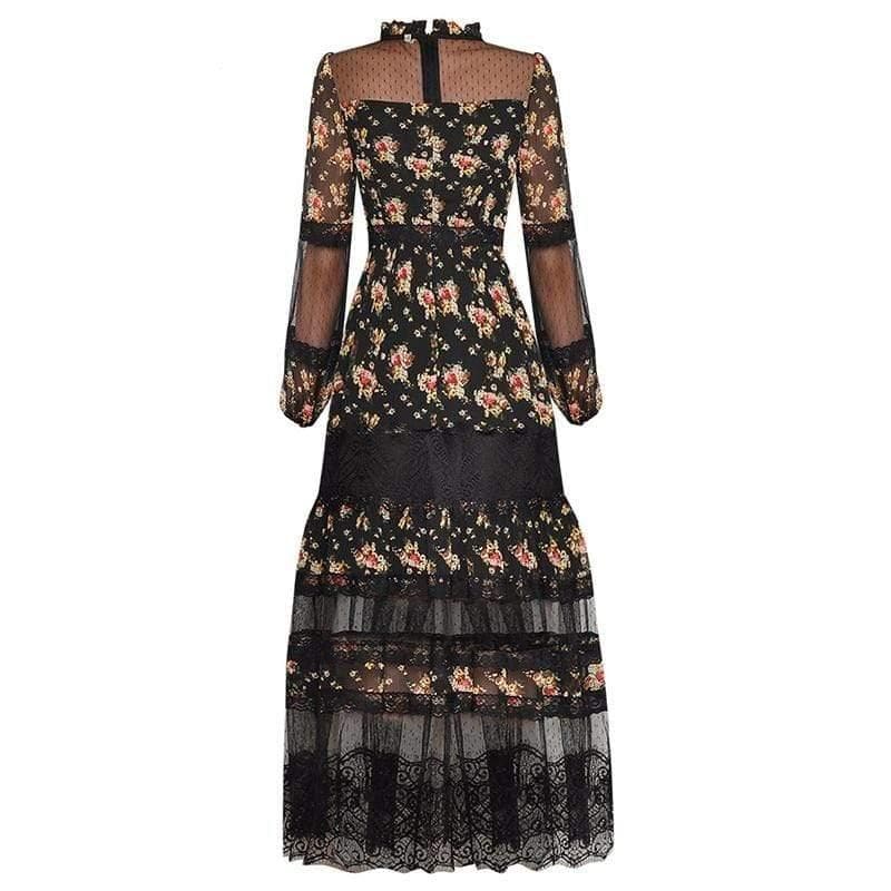 Fashion Runway Lantern Sleeve Dress