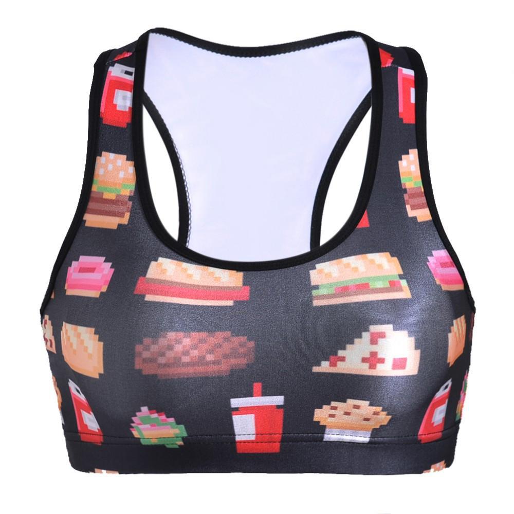 Pattern Sports Top - Fashionable Crop Top or Sports Bra