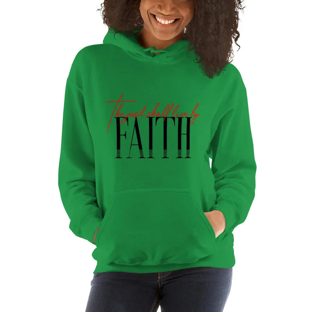 The Just Shall Live By Faith Womens Hoodie
