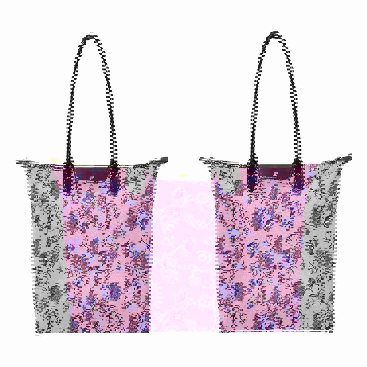 Purple Floral Amour Single-Shoulder Lady Handbag