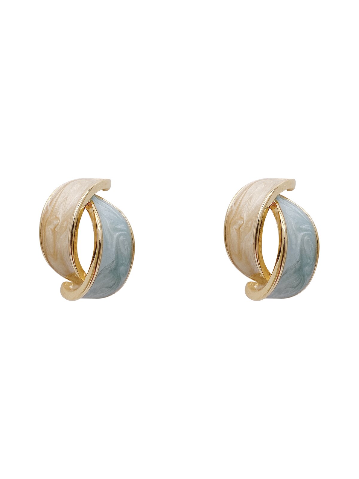 Korean Design Jewelry Simple Hit Color Dripping Oil Color Leaf Earrings Sweet Girl Gifts Women's Daily Accessories