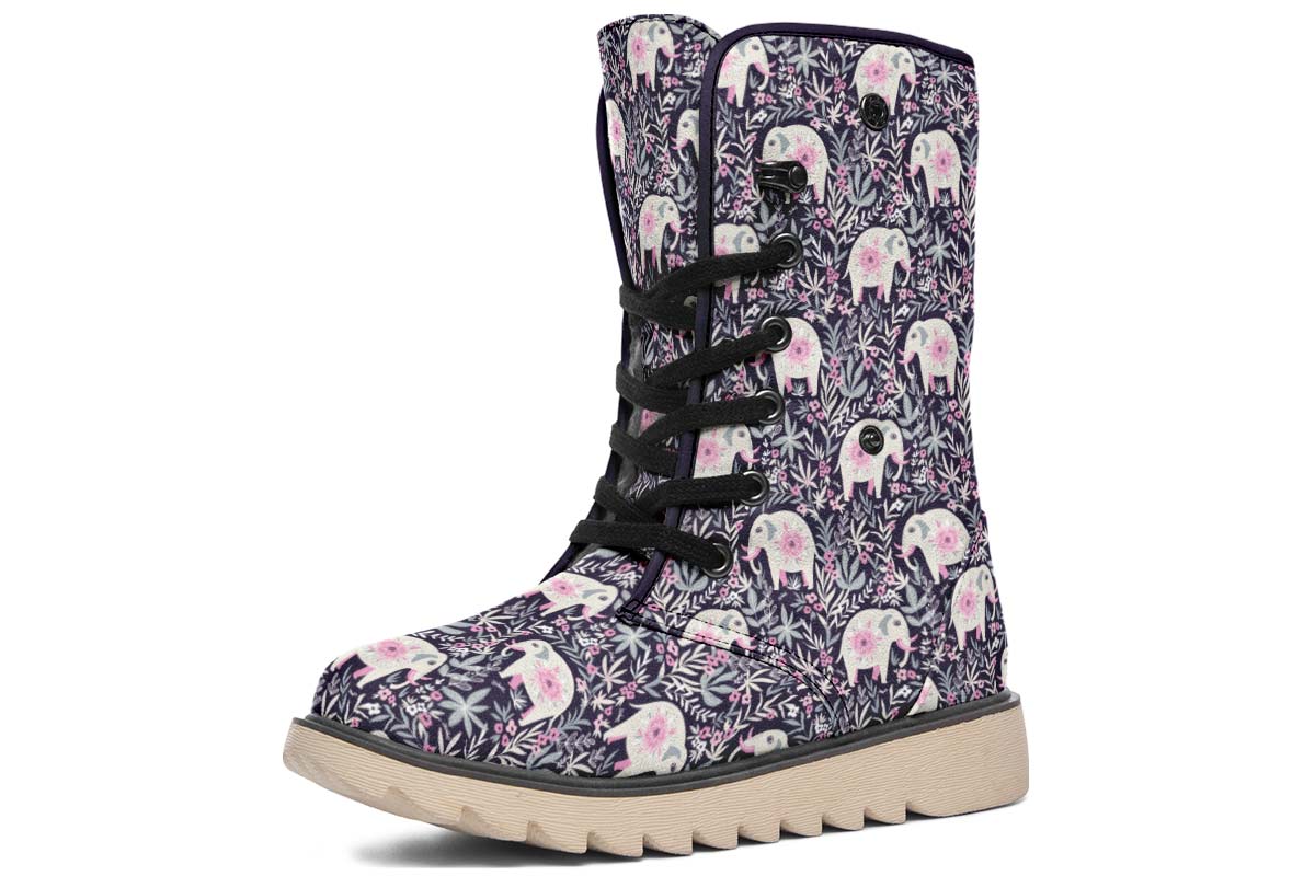 Floral Elephant Polar Vibe Boots