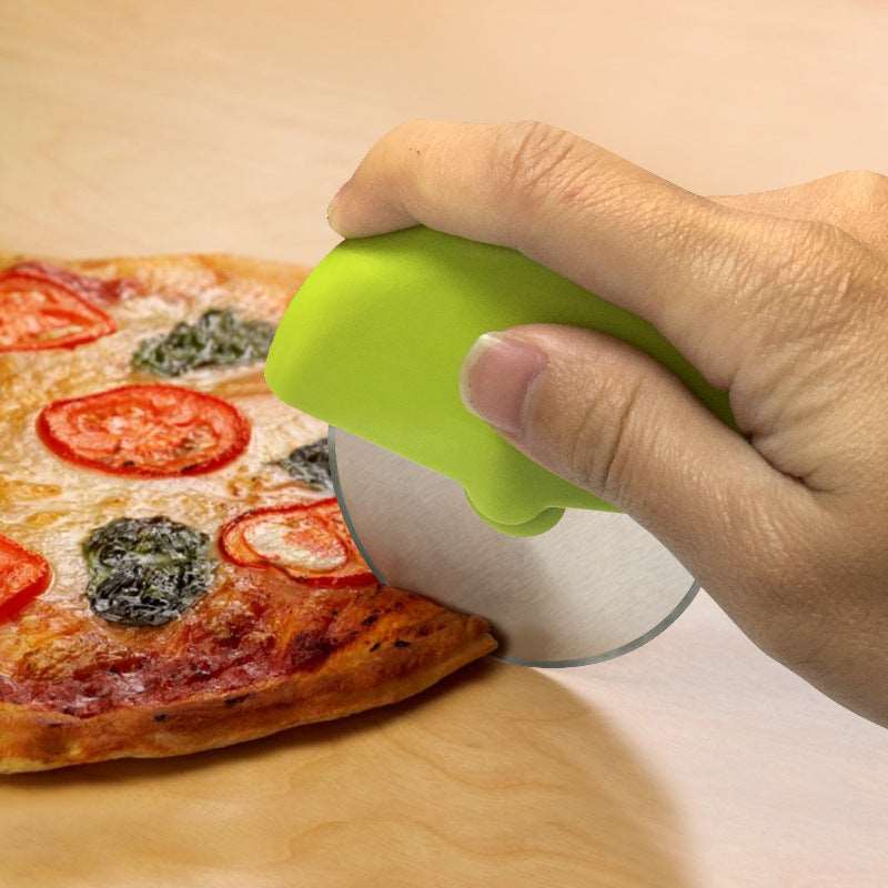 Stainless Steel Pizza Wheel Knife - 3 Colors Available