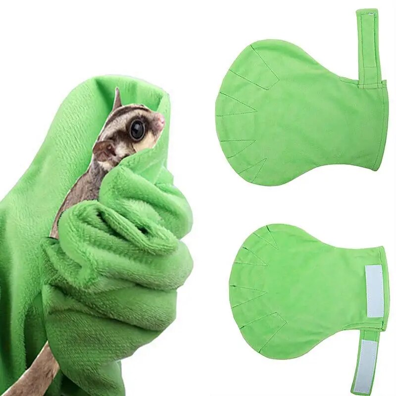 Foldable Portable Animal Handling Mitts for Squirrels, Rabbits, Hedgehogs, and Hamsters