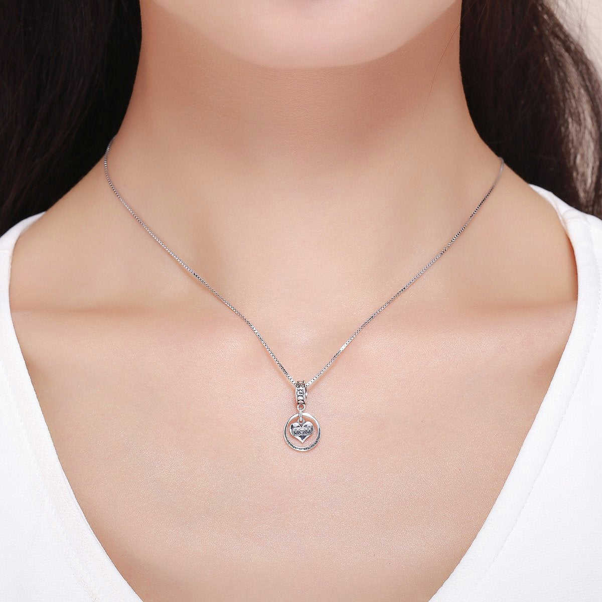 Sterling 925 Silver 'Mom I Love You Forever' Pendant Charm for Pandora & European Bracelets