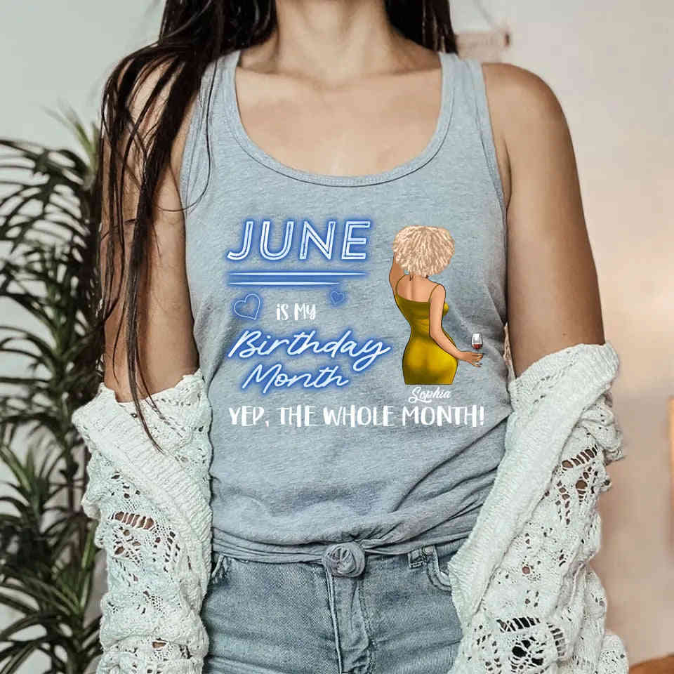 June Birthday Shirt - Custom Birthday Gift for Women Born in June